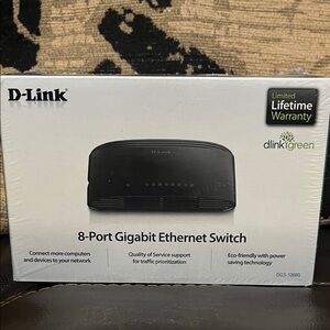 D-Link Black Ethernet Switch with Eco Technology